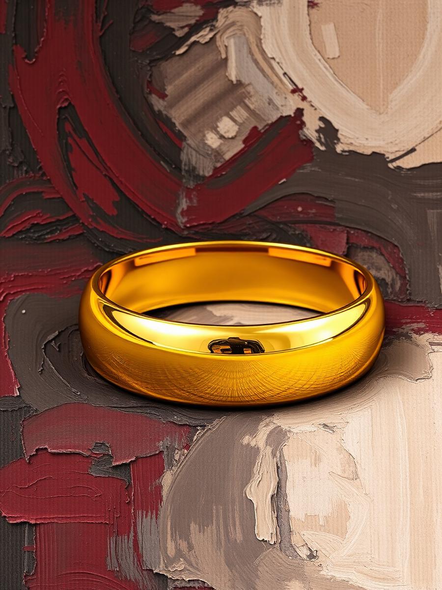 Bracelete cuff dourado com design geométrico sobre mármore preto